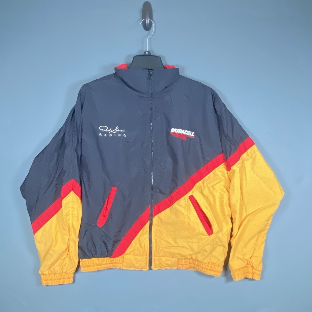Vintage Duracell Dick Simon Racing Jacket USA Made Ashley Windbreaker Mens L